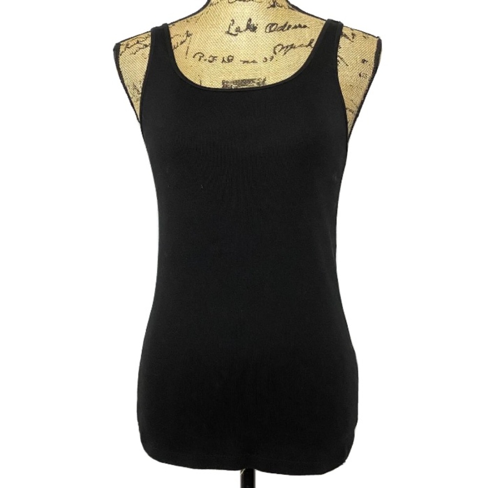 Eileen Fisher Black Organic Cotton Tank Top